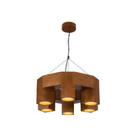 Kuzco 26" Bosco Chandelier in natural oak finish