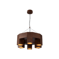 Kuzco 26" Bosco Chandelier in walnut finish 