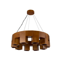 Kuzco 38" Bosco Chandelier in natural oak finish