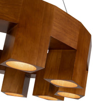 Kuzco 26" Bosco Chandelier in natural oak finish