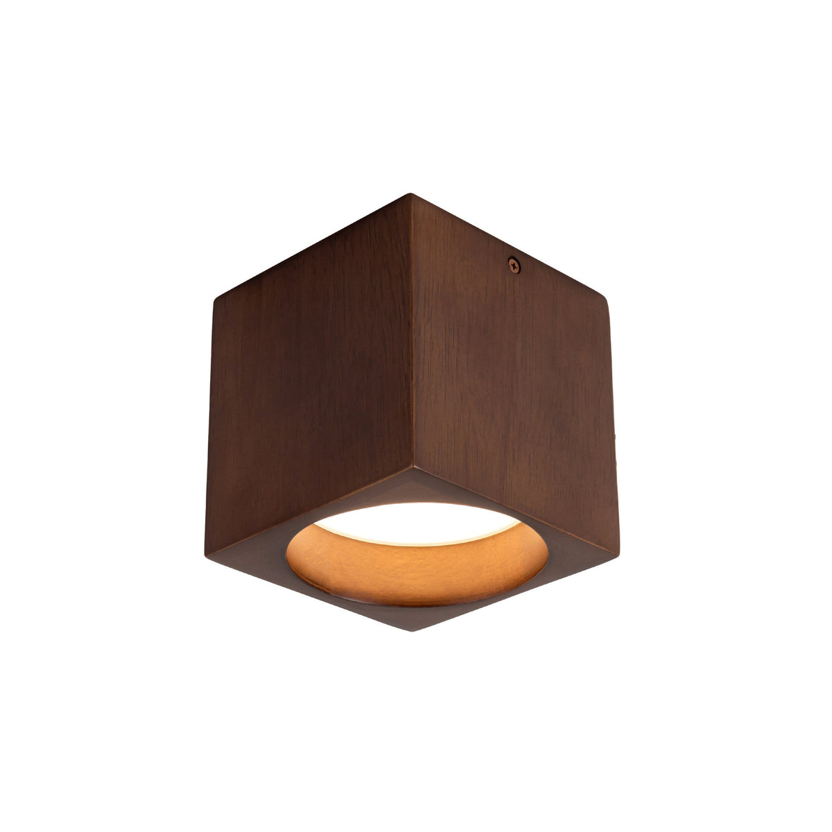 Kuzco Bosco 5" Semi-Flush Mount light fixture in walnut finish