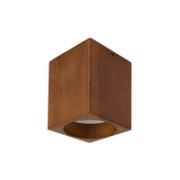 Kuzco Bosco 7" semi-flush mount in walnut finish