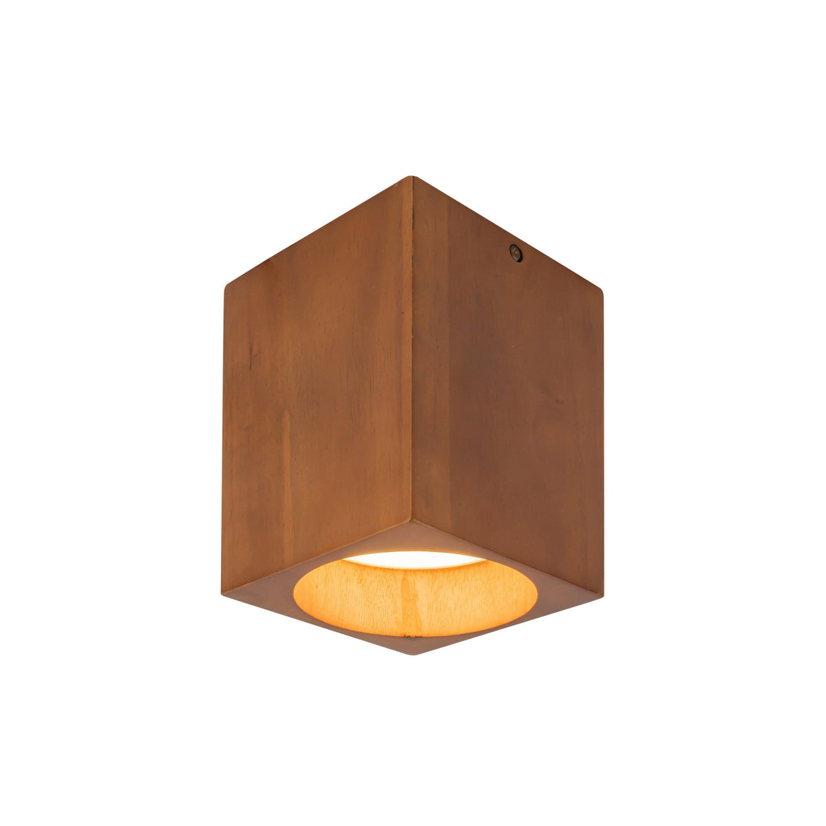 Kuzco Bosco 7" semi-flush mount light in walnut finish