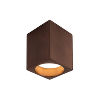 Kuzco Bosco 7" Semi-Flush Mount light in walnut finish