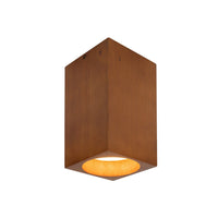 Kuzco Bosco 10" semi-flush mount light in walnut finish
