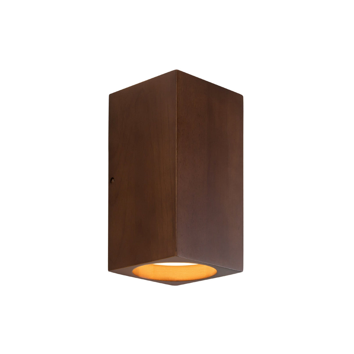 Kuzco Bosco 10" Wall Sconce in walnut finish emitting light