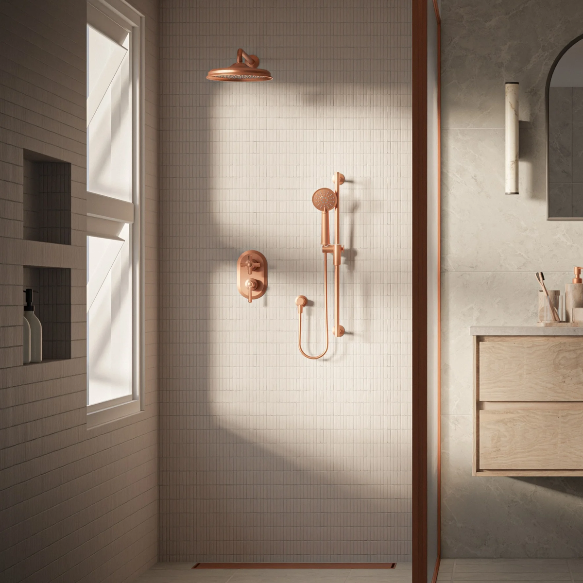 BEAUMONT B20 COMPLETE THERMOSTATIC PRESSURE-BALANCED SHOWER KIT