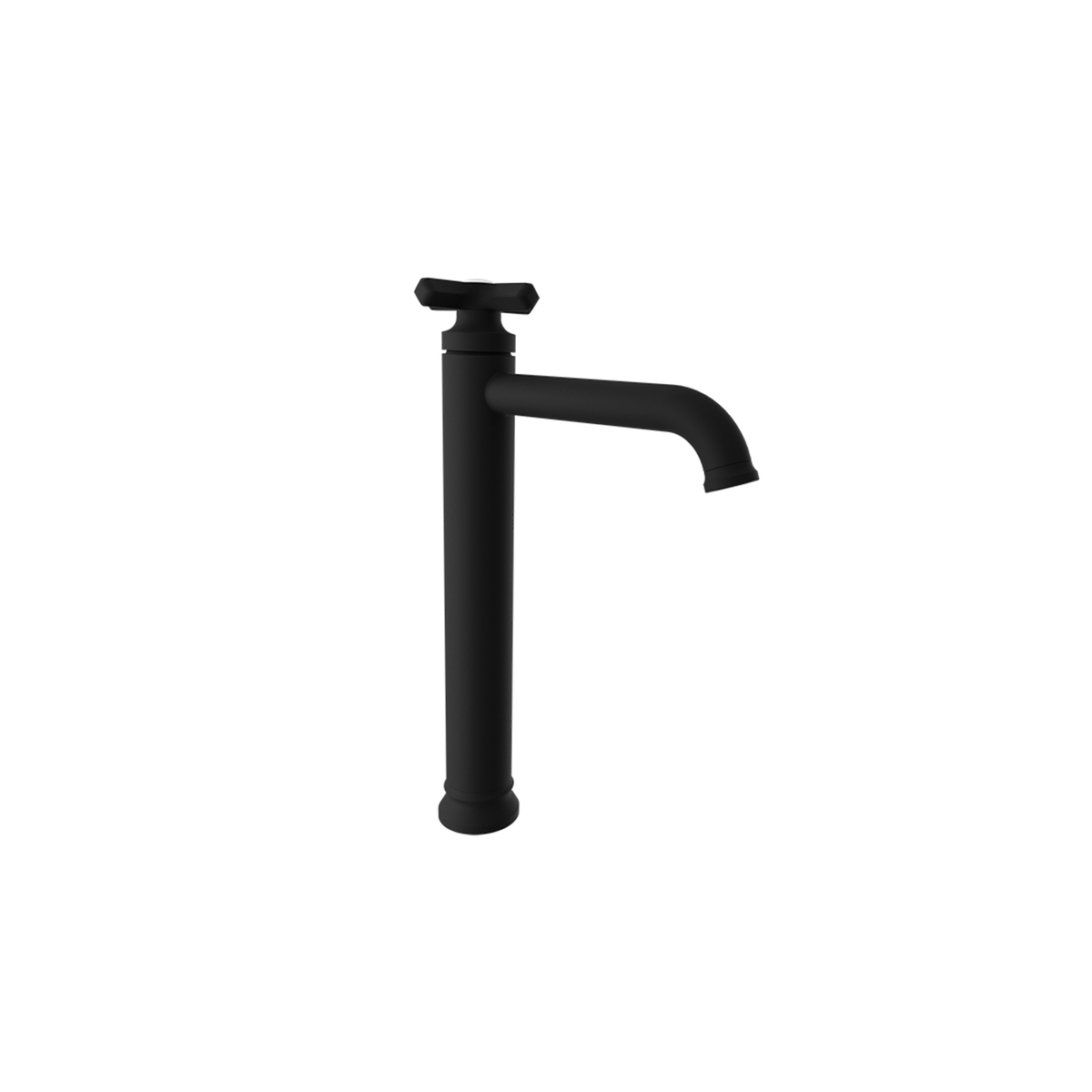 Baril Beaumont B20 high single-hole lavatory faucet in Matte Black