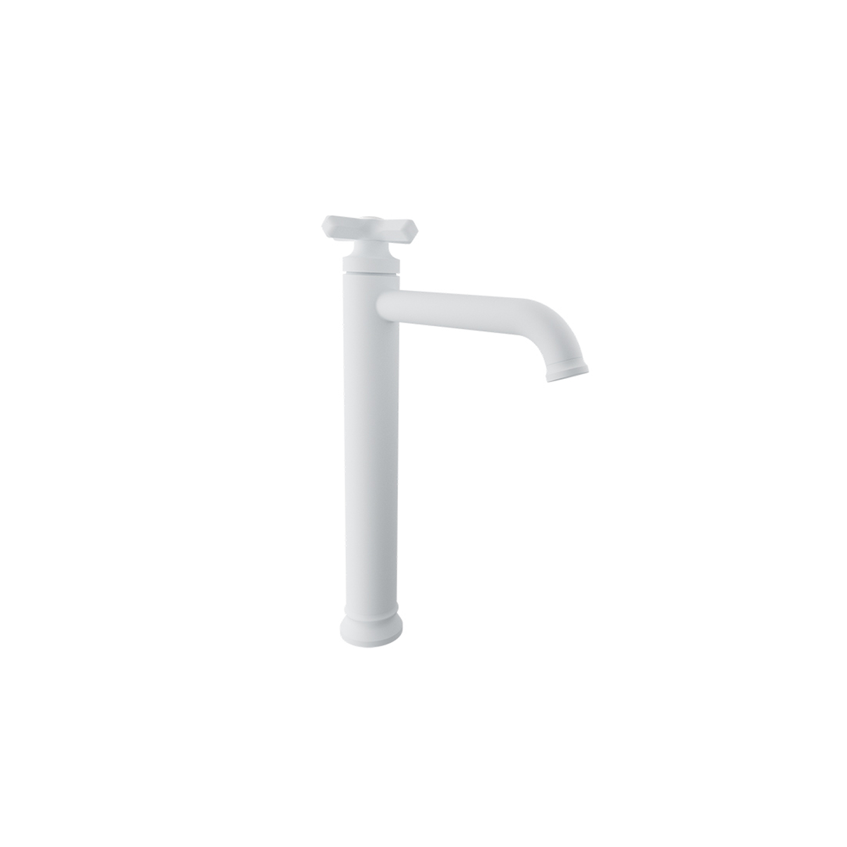 Baril Beaumont B20 high single-hole faucet white
