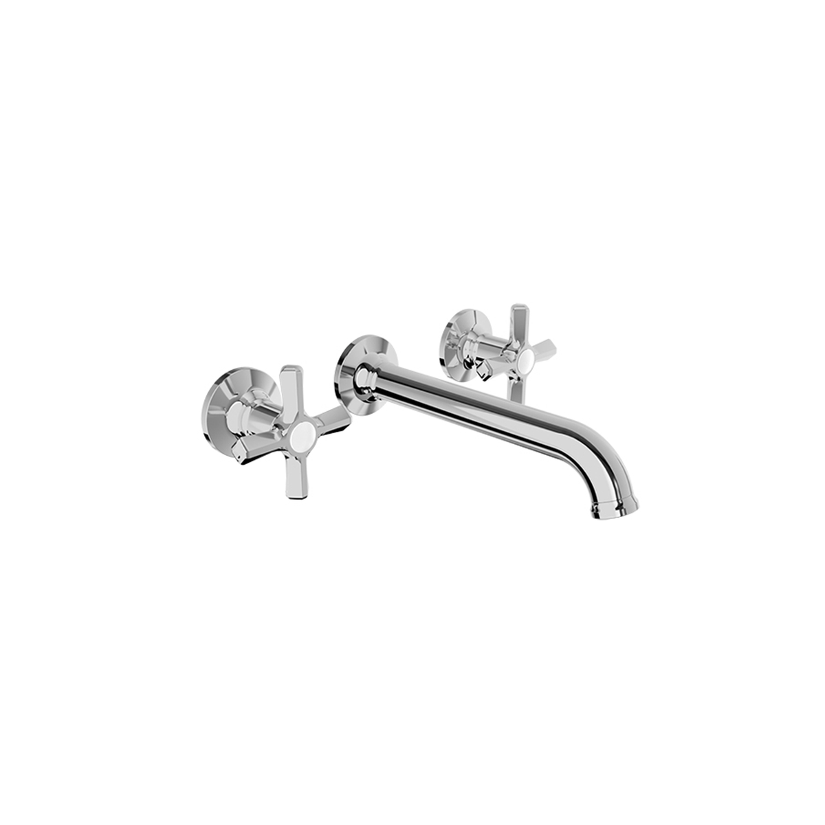 Baril Beaumont B20 two handles wall-mounted faucet