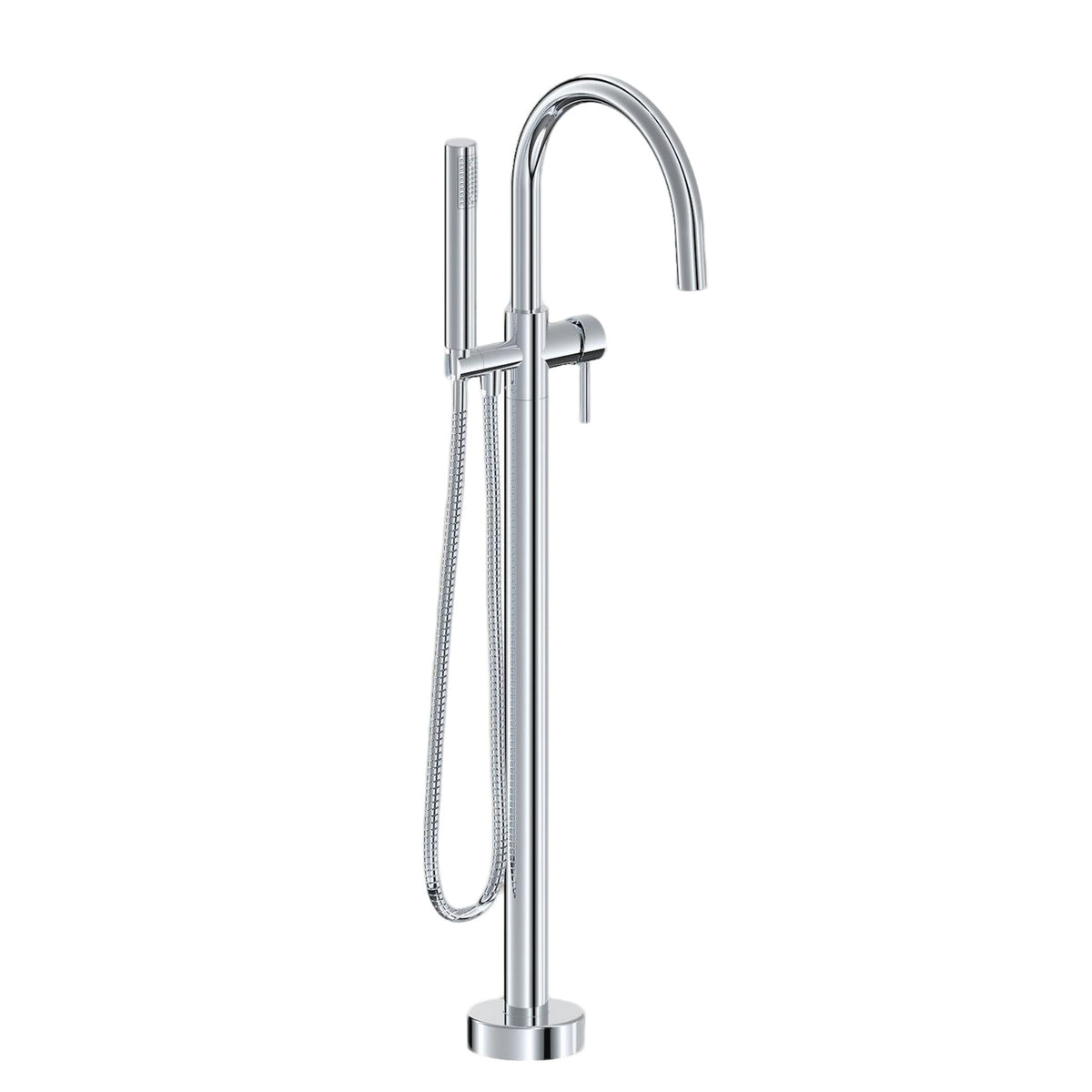 ZIP B66 FLOOR-MOUNTED TUB FILLER WITH HAND SHOWER