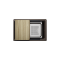 Blanco Inteos 30-inch kitchen workstation sink in cafe finish with accessories