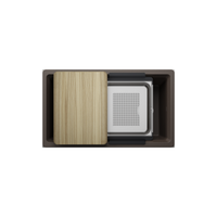 Blanco Inteos 33-inch kitchen workstation sink in cafe finish with accessories