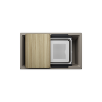  Blanco Inteos 33-inch kitchen workstation sink in truffle finish with accessories