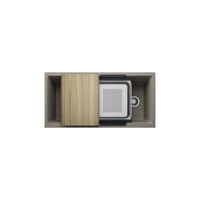 Blanco Inteos 39-inch kitchen workstation sink in truffle finish with accessories