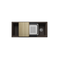 Blanco Inteos 45-inch kitchen workstation sink in cafe finish with accessories