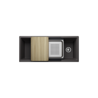Blanco Inteos 45-inch kitchen workstation sink in cinder finish with accessories
