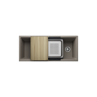 Blanco Inteos 45-inch kitchen workstation sink in truffle finish with accessories