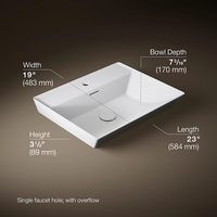 BRAZN® RECTANGLE VESSEL BATHROOM SINK - robinsonco.ca