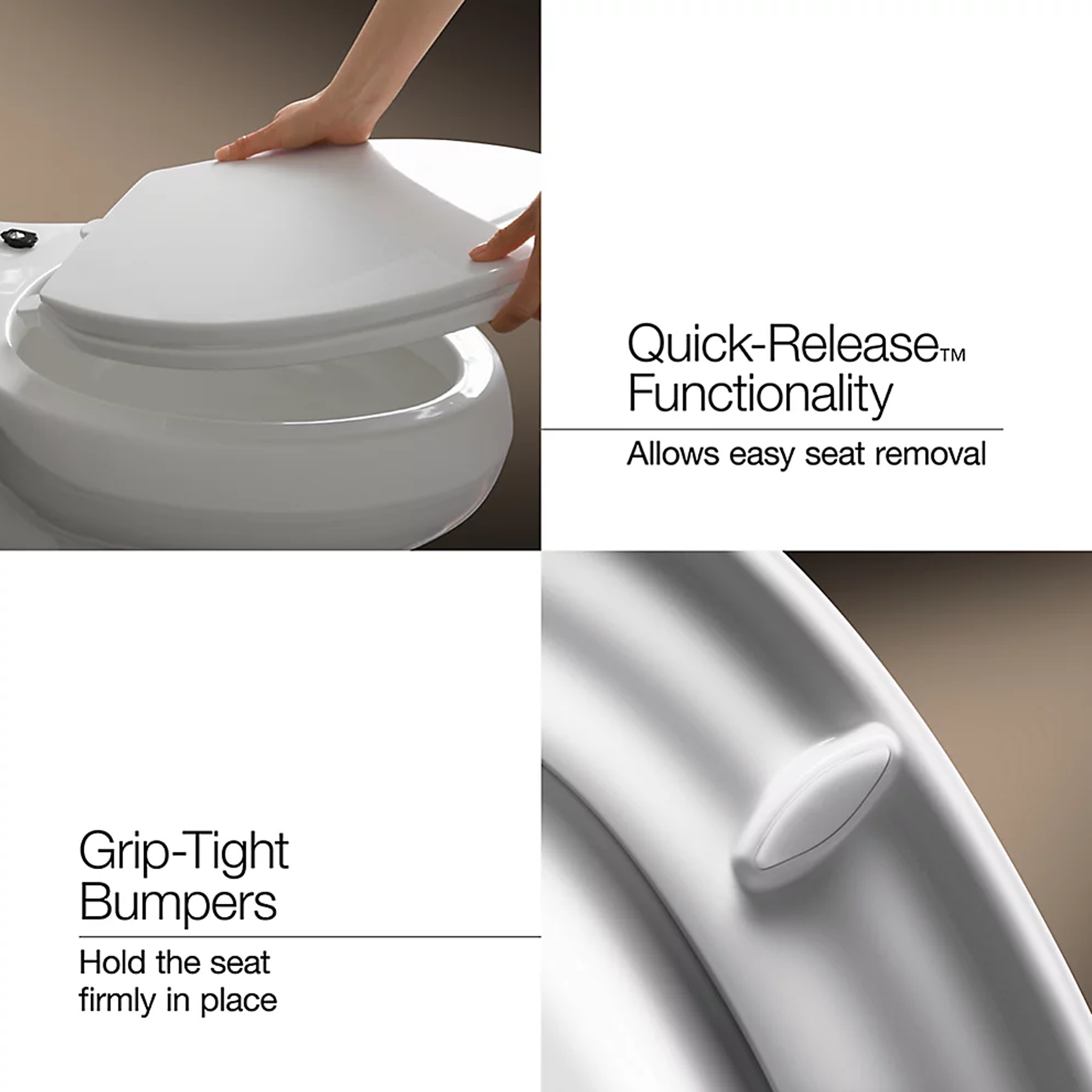 BREVIA™ QUICK-RELEASE™ ELONGATED TOILET SEAT - robinsonco.ca