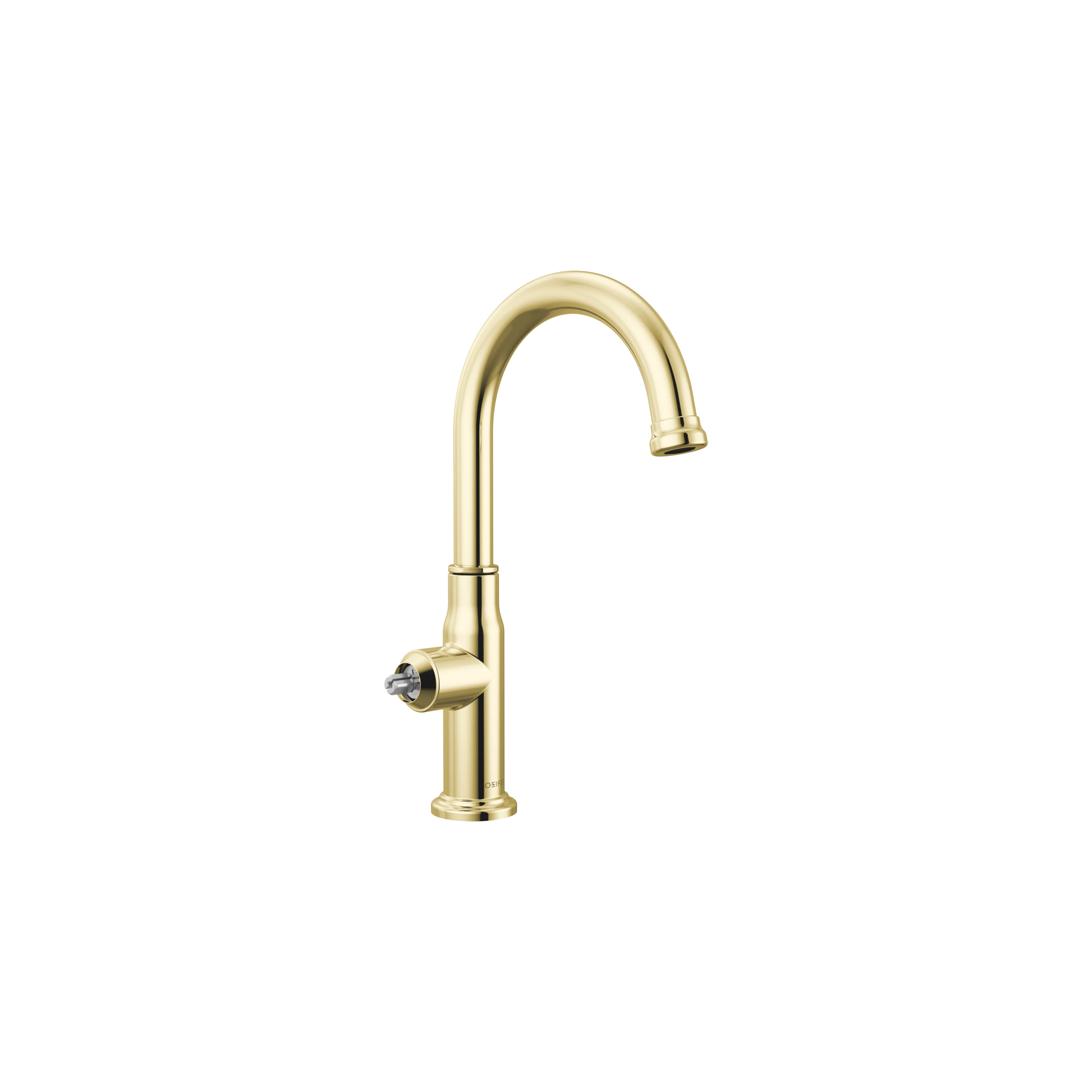 Brizo Faircroft™ bar faucet less handle with arc spout in unlacquered brass finish