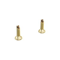 Brizo Faircroft high deck-mount riser in unlacquered brass finish