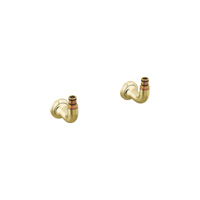 Brizo Faircroft long wall-mount union in unlacquered brass finish
