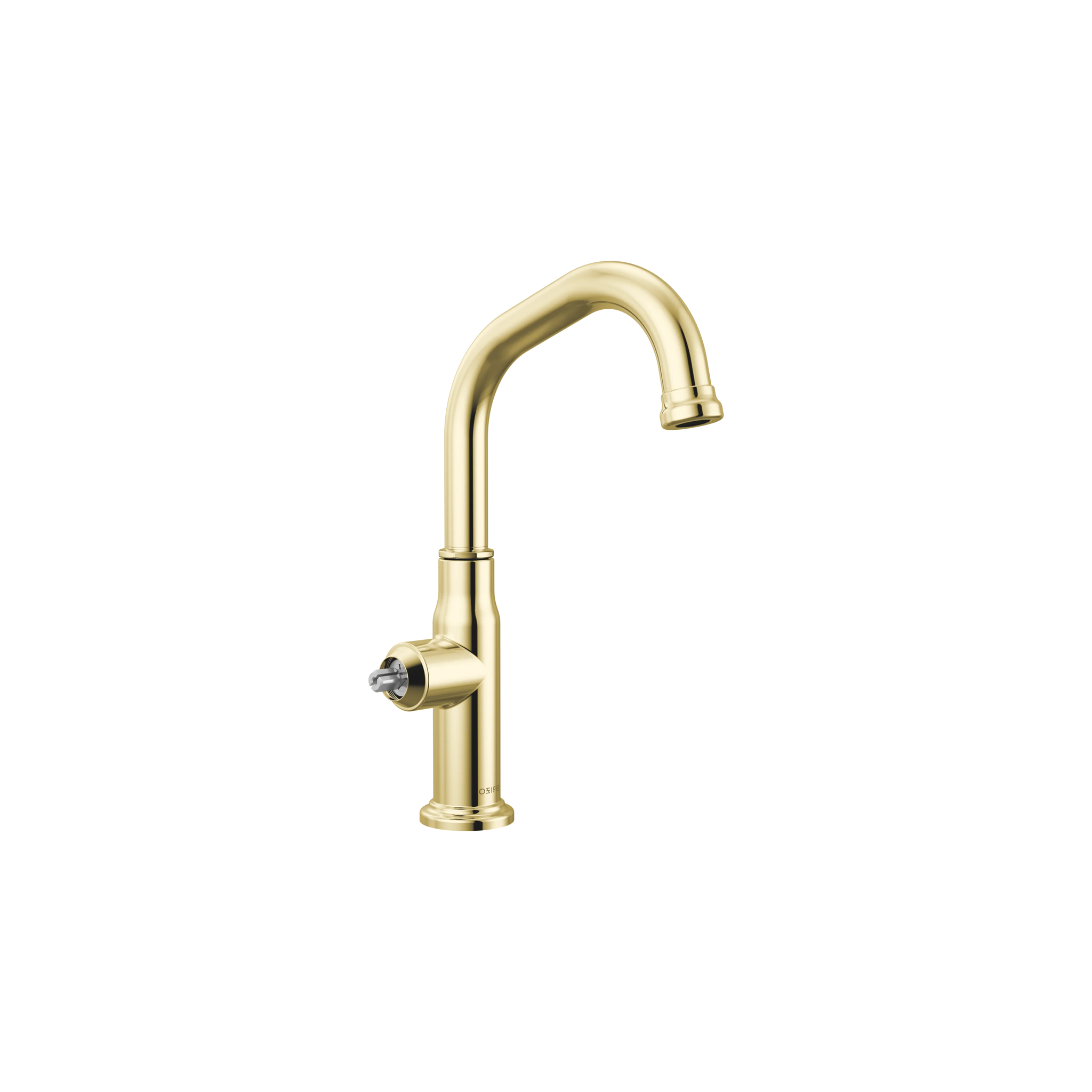 Brizo Faircroft Bar Faucet less handle with angled spout in unlacquered brass