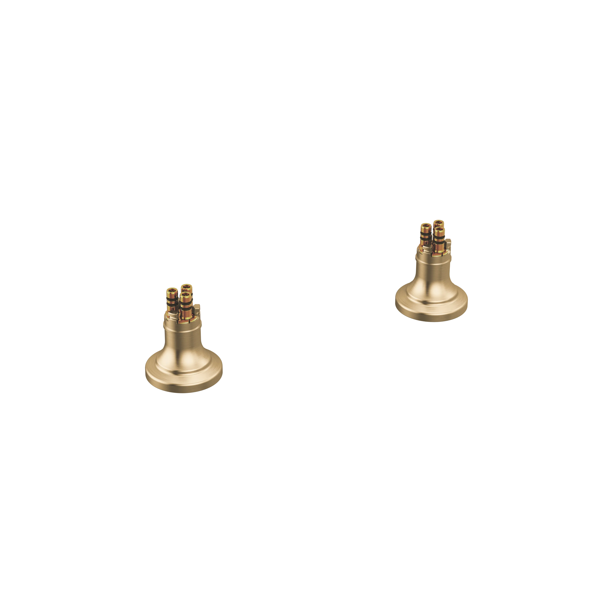 Brizo Faircroft low deck-mount riser in luxe gold finish