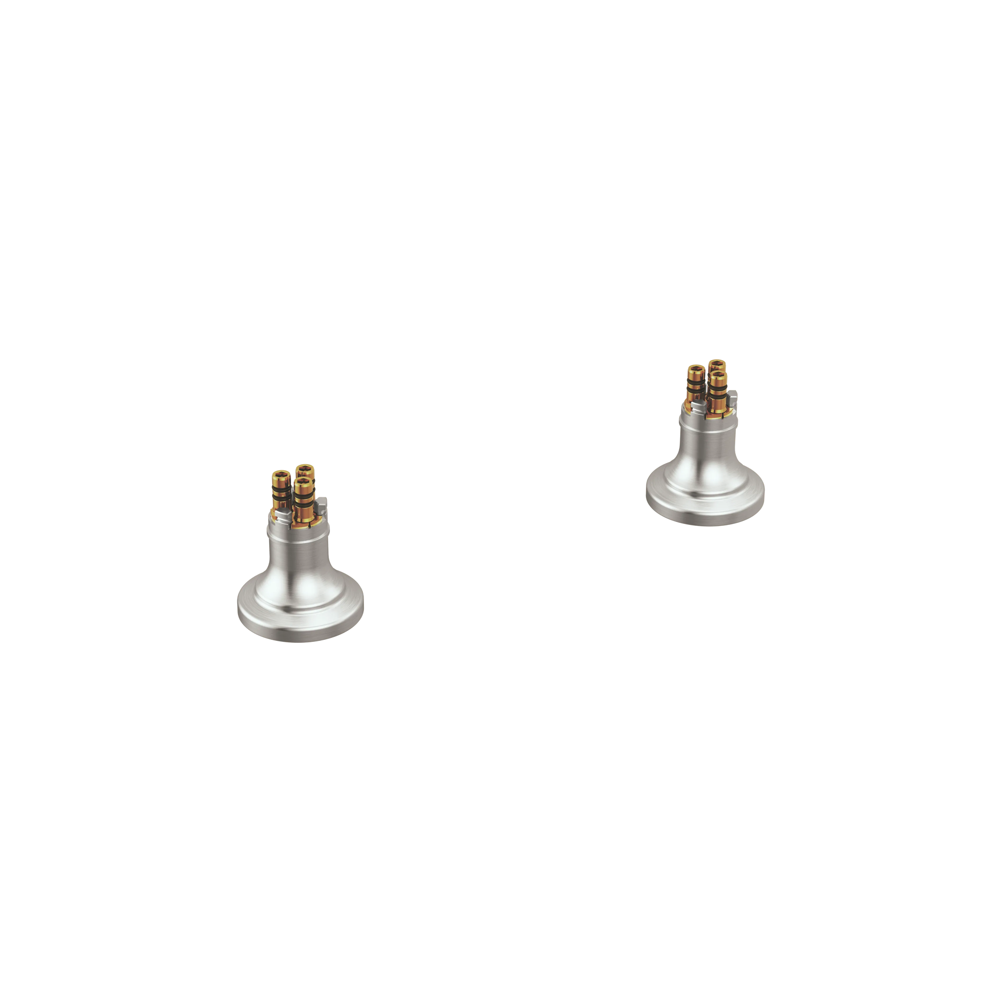 Brizo Faircroft low deck-mount riser in stainless steel finish