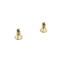 Brizo Faircroft™ low deck-mount riser in unlacquered brass finish