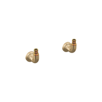 Brizo Faircroft short wall-mount union in luxe gold finish