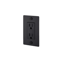Buster and Punch 1 Gang Cross Outlet in Black.