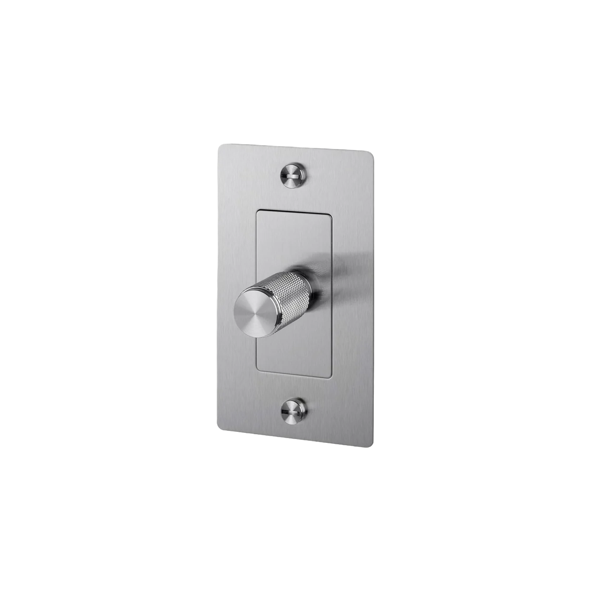 Buster and Punch 1 Gang Cross Dimmer Switch in Steel