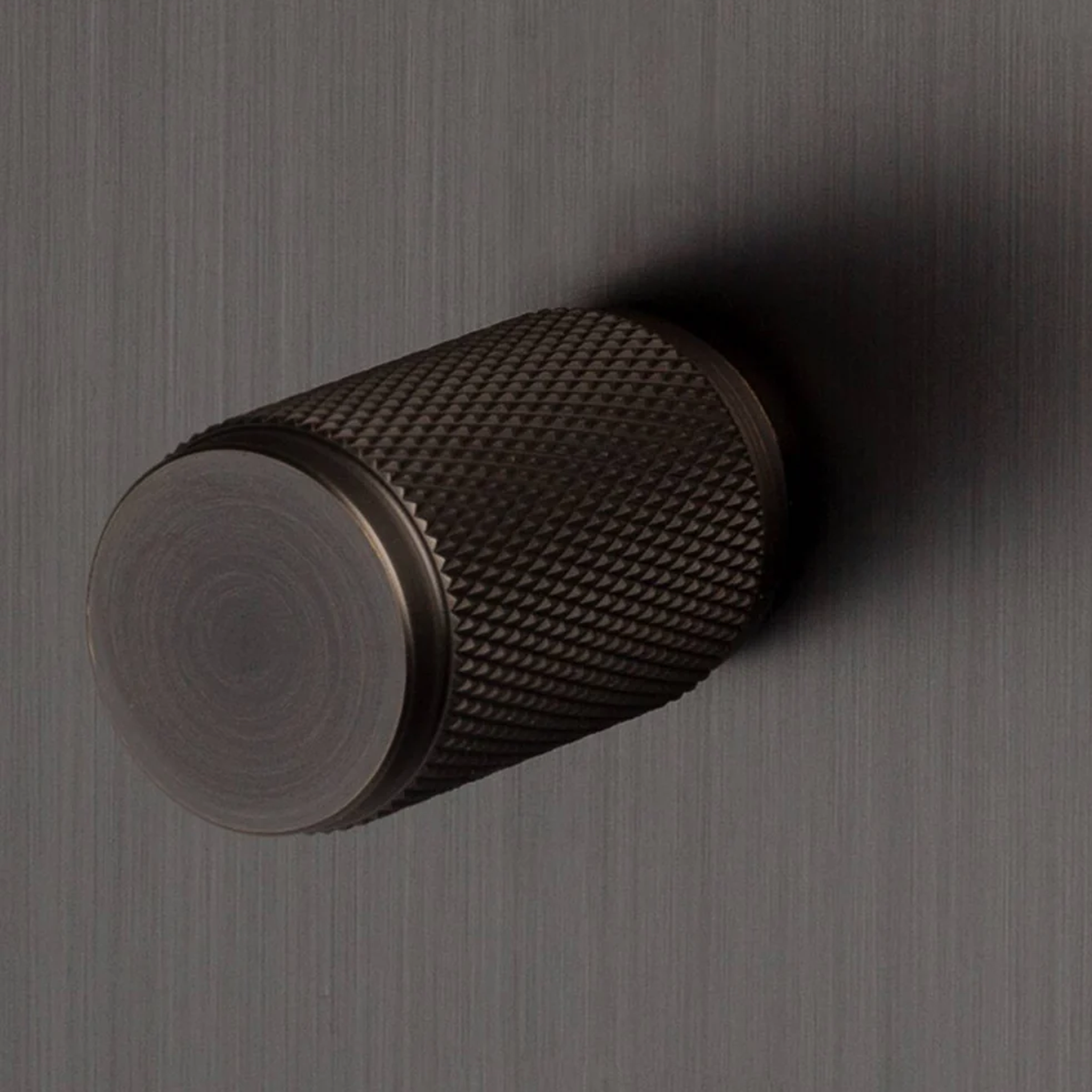 Close up view of Dimmer knob in Steel