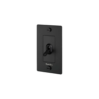 Buster & Punch Black Light Switch 1 Gang Toggle with Cross design