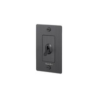 Buster & Punch Smoked Bronze Light Switch 1 Gang Toggle with Cross design
