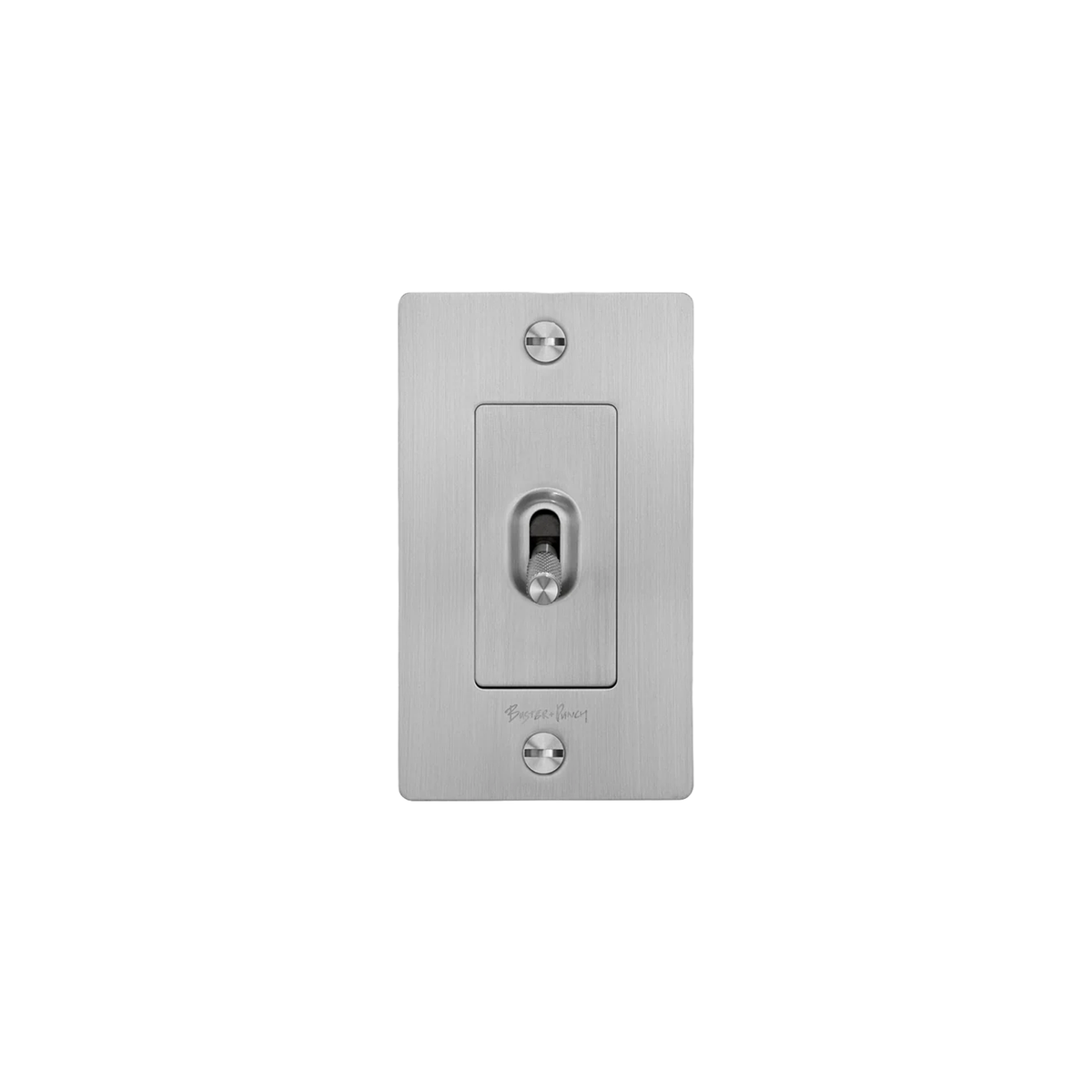 Buster & Punch Steel Light Switch 1 Gang Toggle with Cross design