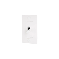Buster & Punch White Light Switch 1 Gang Toggle with Cross design