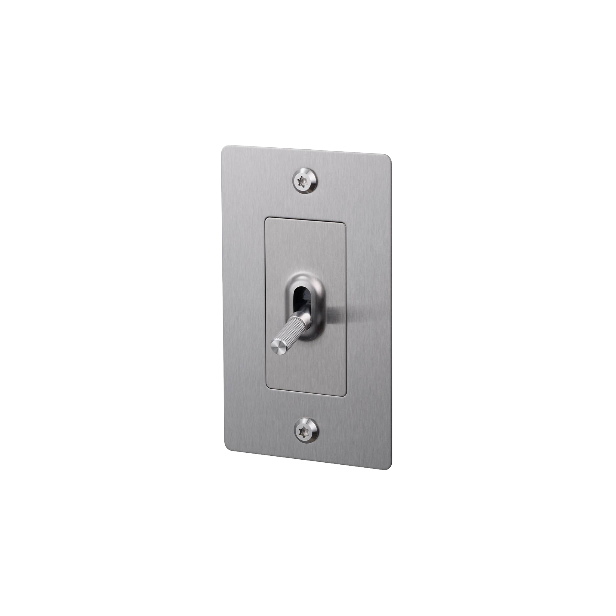Buster and Punch 1 Gang Toggle Linear light Switch in Steel