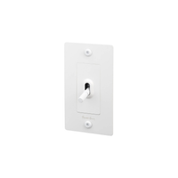 Buster and Punch 1 Gang Toggle Linear light Switch in White with logo