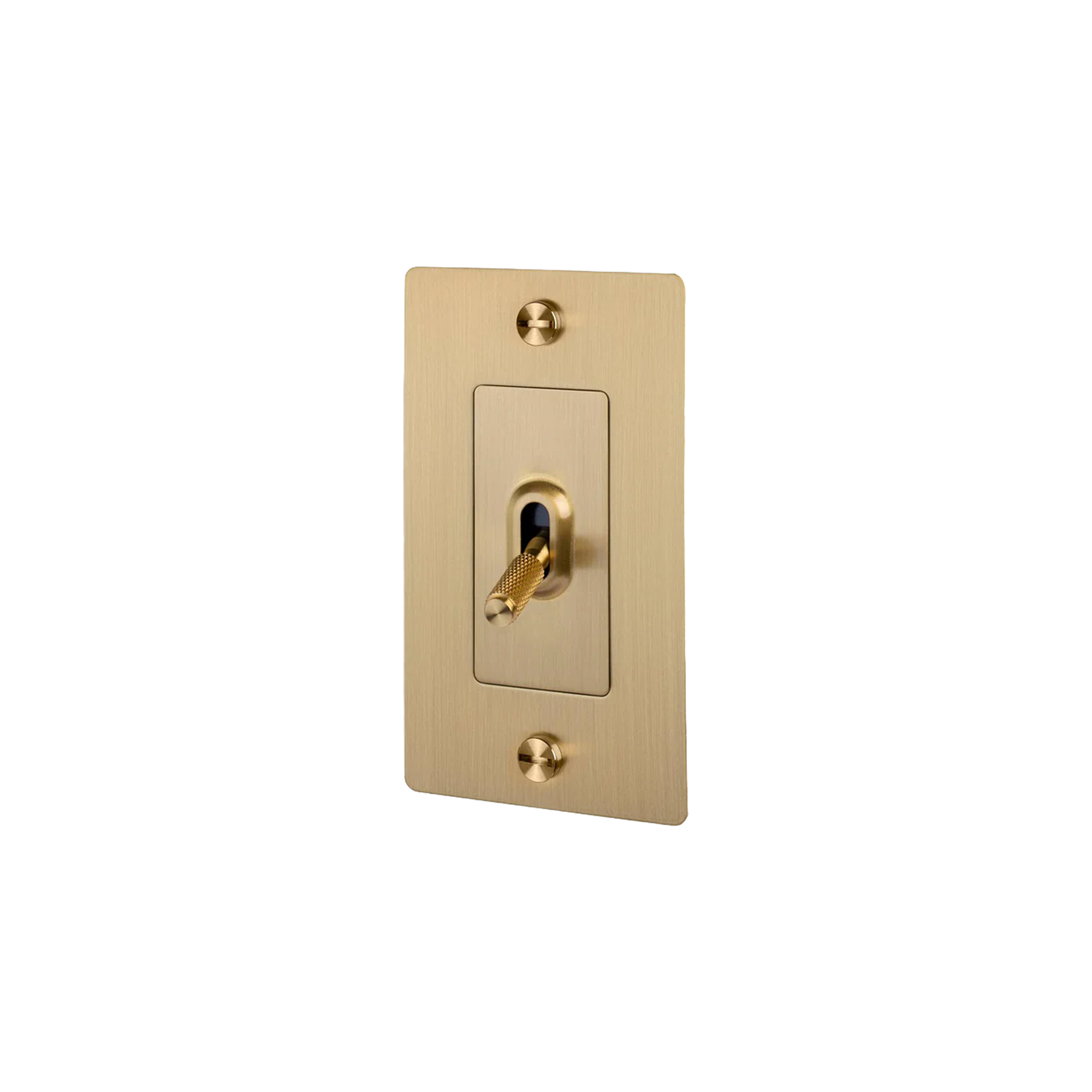 Buster & Punch Brass Light Switch 1 Gang Toggle with Cross design
