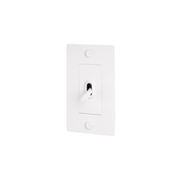 Buster & Punch White Light Switch 1 Gang Toggle with Cross design