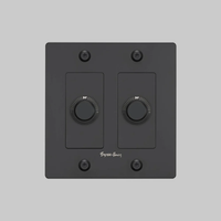 Front view of Buster and Punch 2 Gang LED Linear Dimmer Switch.