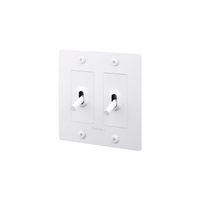Buster and Punch 2 Gang Toggle Linear light Switch in White with logo
