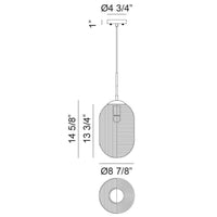 MARUNA 1-LIGHT CAPSULE PENDANT - robinsonco.ca