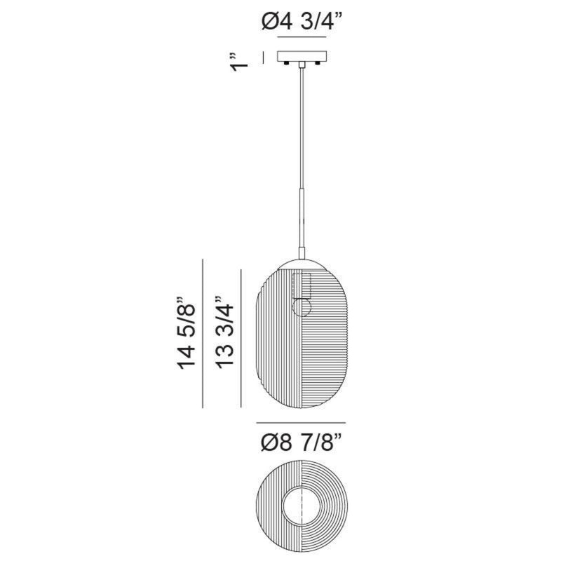 MARUNA 1-LIGHT CAPSULE PENDANT - robinsonco.ca