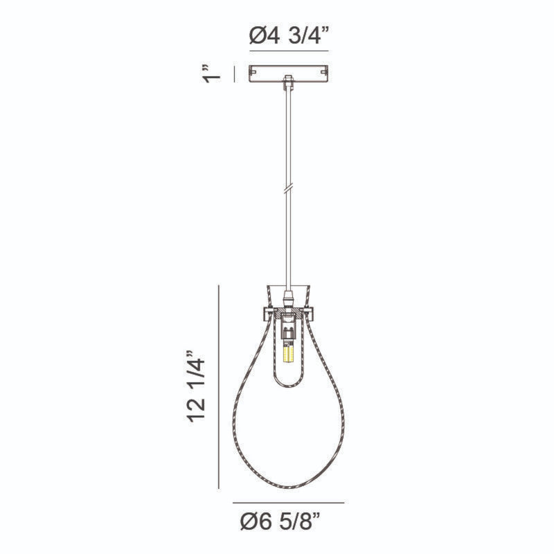 SERANNA 1-LIGHT PENDANT (MULTIPLE SIZES) - robinsonco.ca