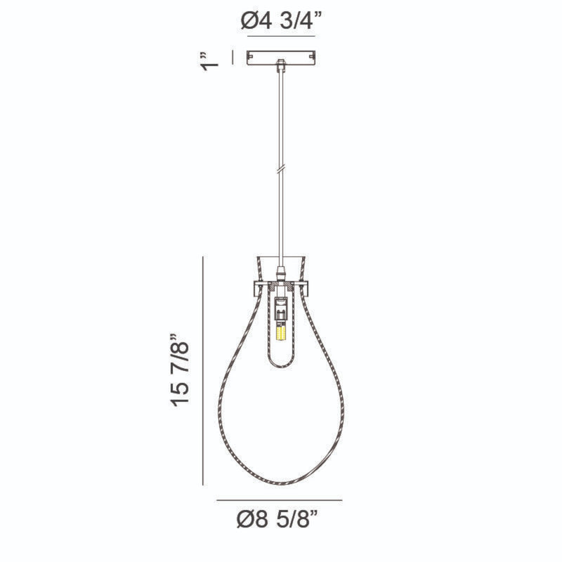 SERANNA 1-LIGHT PENDANT (MULTIPLE SIZES) - robinsonco.ca