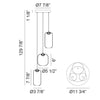 REFRAX 3-LIGHT LED PENDANT - robinsonco.ca